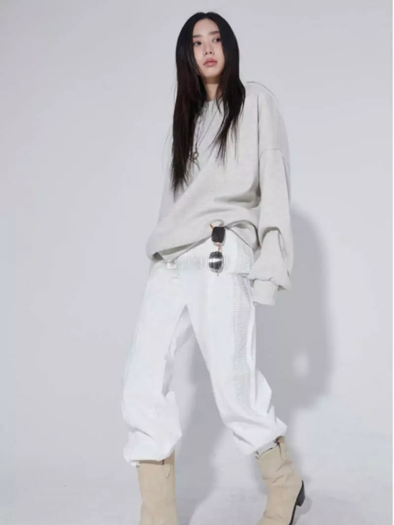 Recover - Korean Women Fashion - #womensfashion - Waffle Twist Sweatshirt - 5