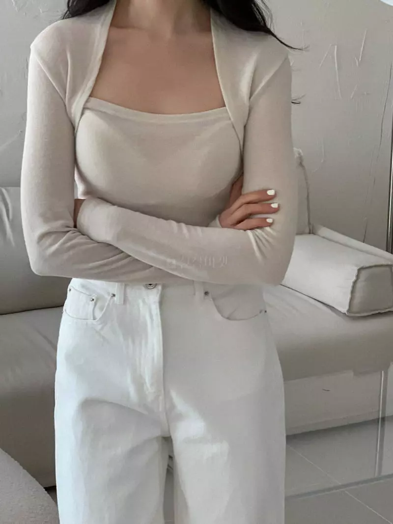 Reve - Korean Women Fashion - #momslook - Bolero Tee - 6