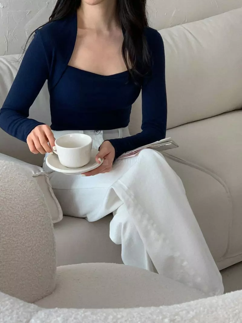 Reve - Korean Women Fashion - #momslook - Bolero Tee - 8