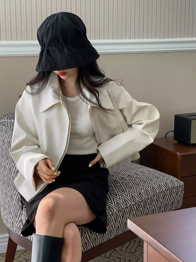 Reve - Korean Women Fashion - #womensfashion - Beth Leather Jacket - 4
