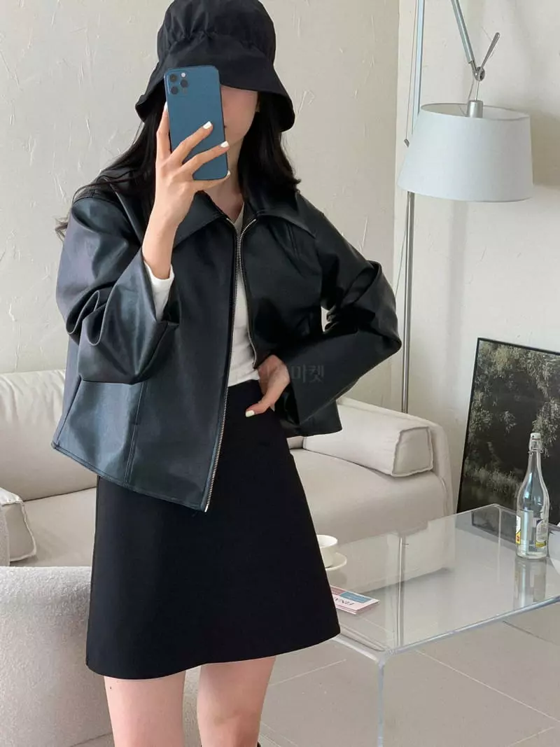 Reve - Korean Women Fashion - #momslook - Beth Leather Jacket - 6