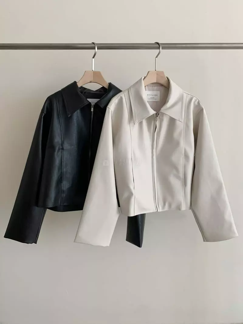 Reve - Korean Women Fashion - #momslook - Beth Leather Jacket - 8
