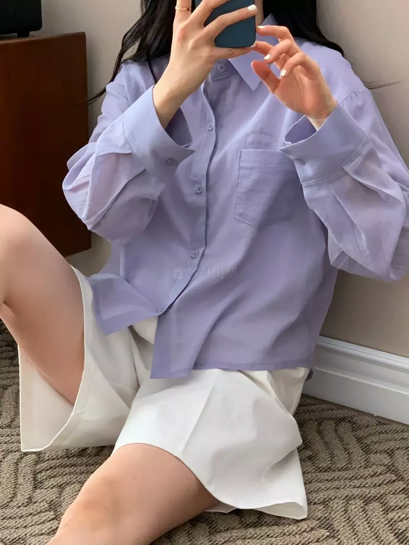 Reve - Korean Women Fashion - #momslook - Pudding Shirt