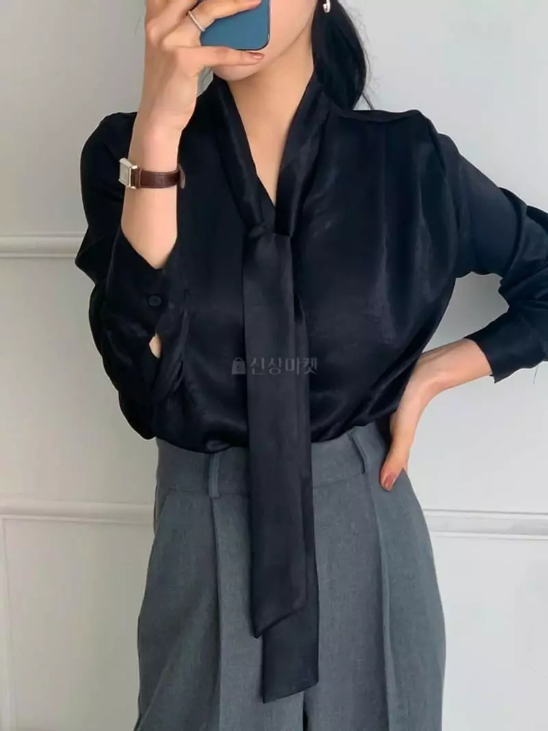 Reve - Korean Women Fashion - #pursuepretty - Tie Blouse 