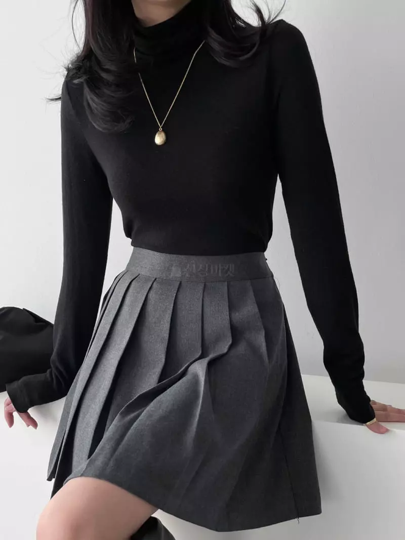 Reve - Korean Women Fashion - #restrostyle - Flat Skirt - 7