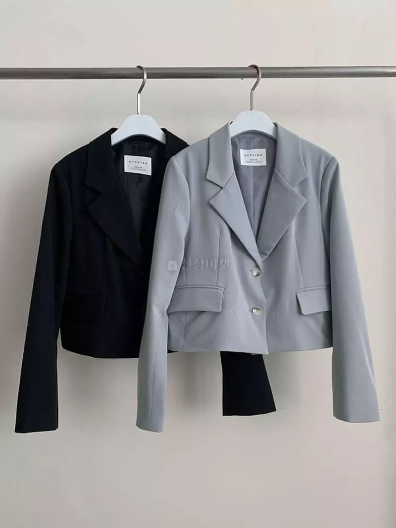 Reve - Korean Women Fashion - #restrostyle - Tension Short Jacket - 4
