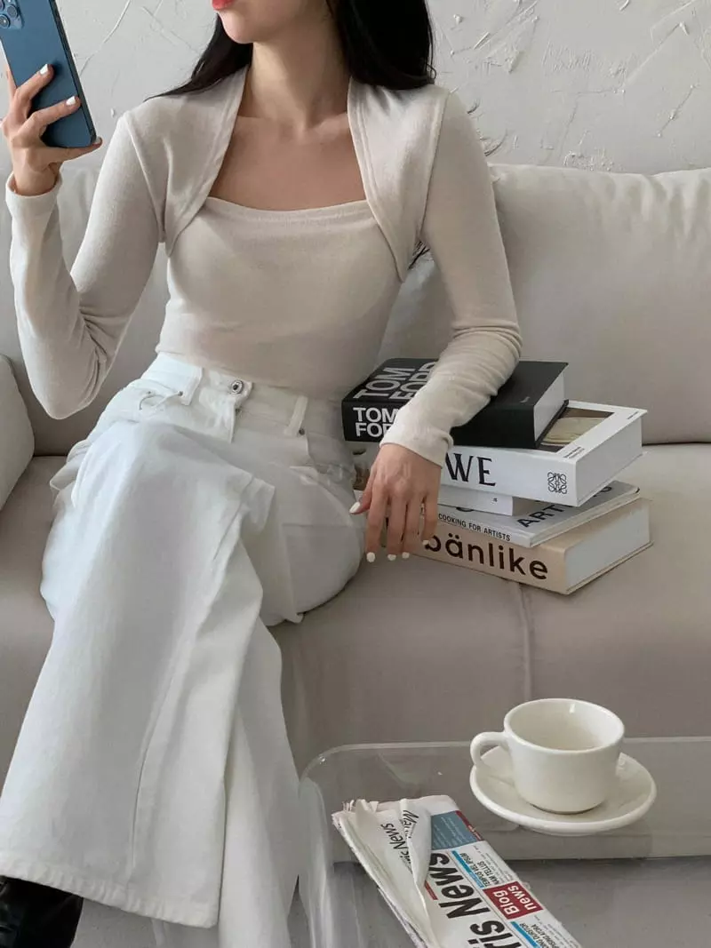 Reve - Korean Women Fashion - #shopsmall - Bolero Tee