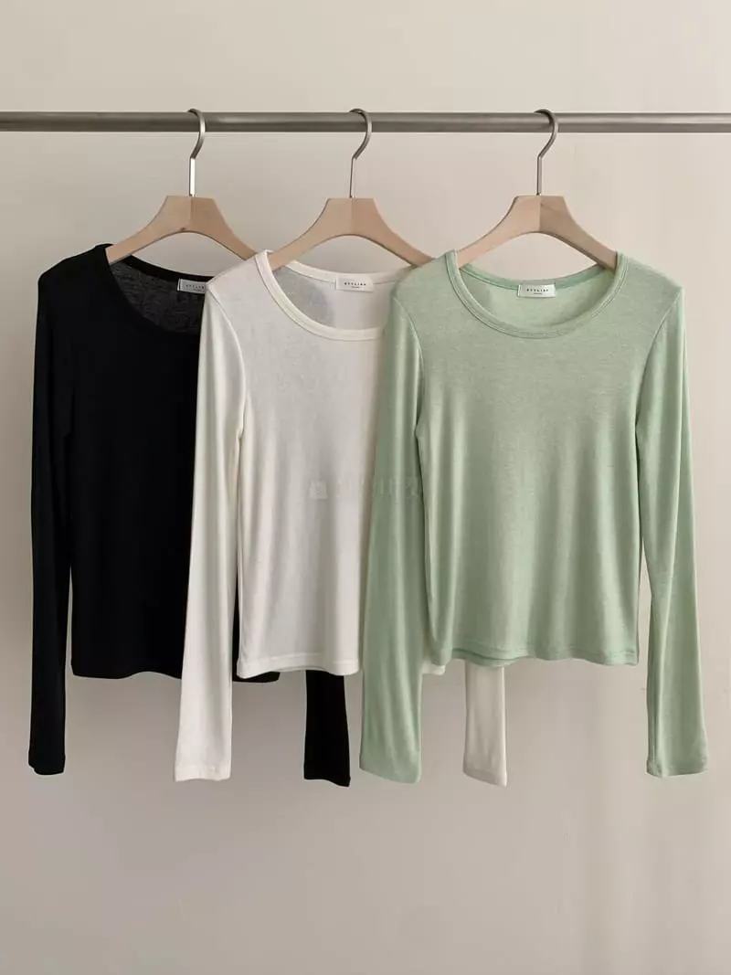 Reve - Korean Women Fashion - #momslook - Aurora Tencel Tee - 4