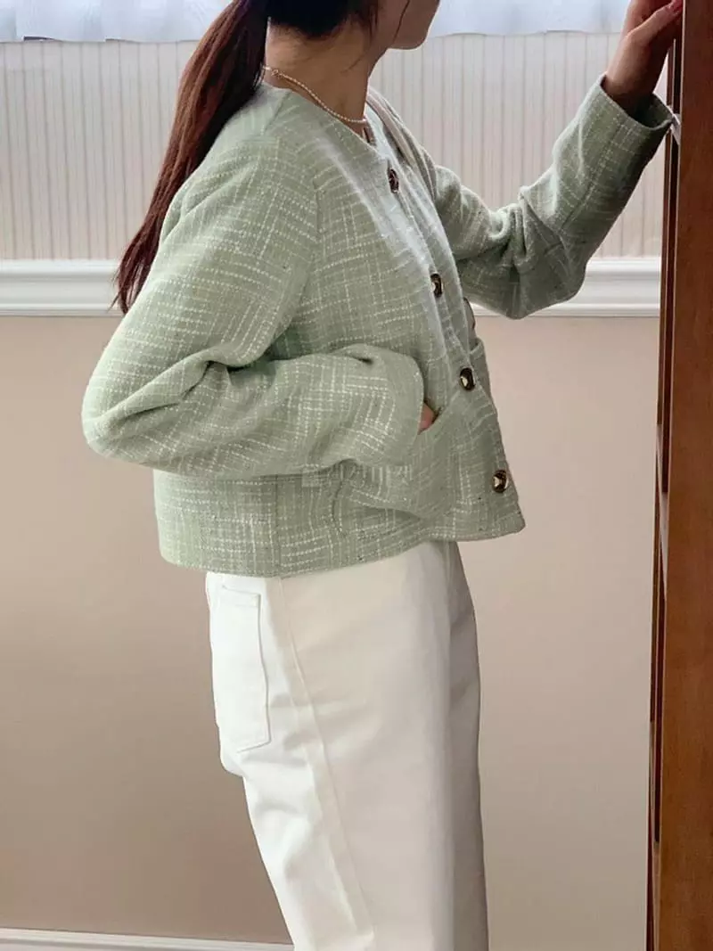 Reve - Korean Women Fashion - #womensfashion - Apple Twid Jacket