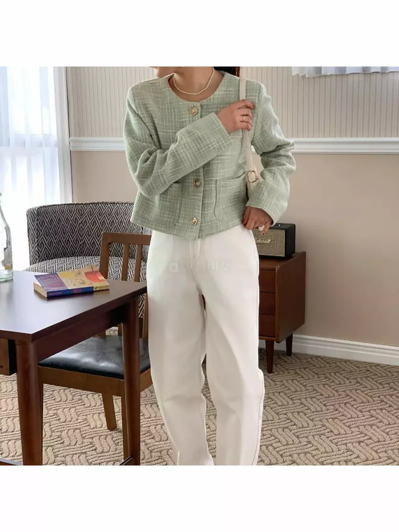 Reve - Korean Women Fashion - #womensfashion - Apple Twid Jacket - 3