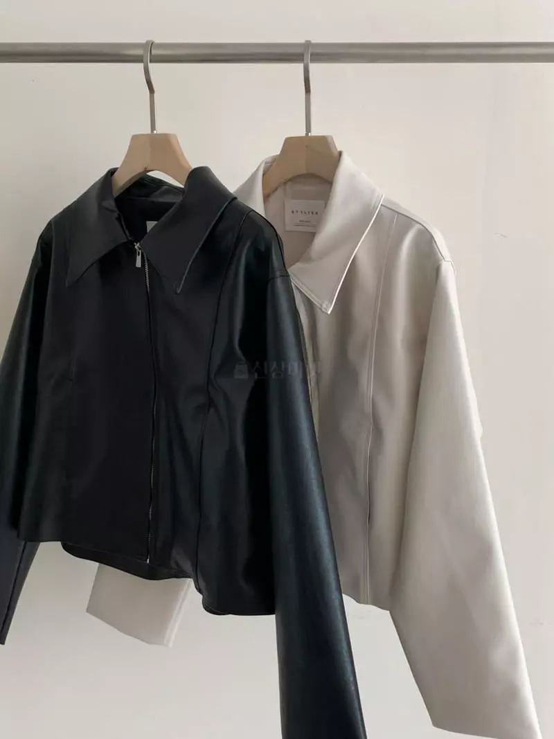 Reve - Korean Women Fashion - #womensfashion - Beth Leather Jacket - 3