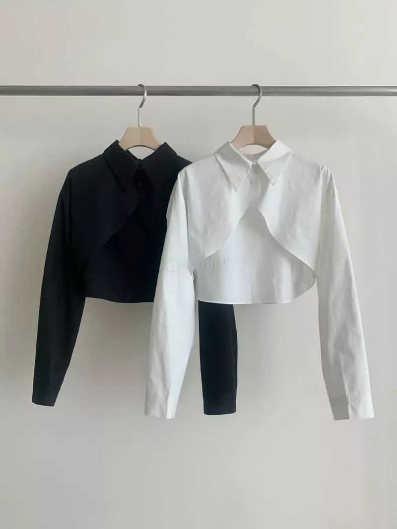 Reve - Korean Women Fashion - #momslook - Move Crop Shirt - 4
