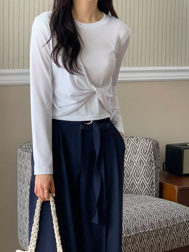 Reve - Korean Women Fashion - #womensfashion - Twist Tee