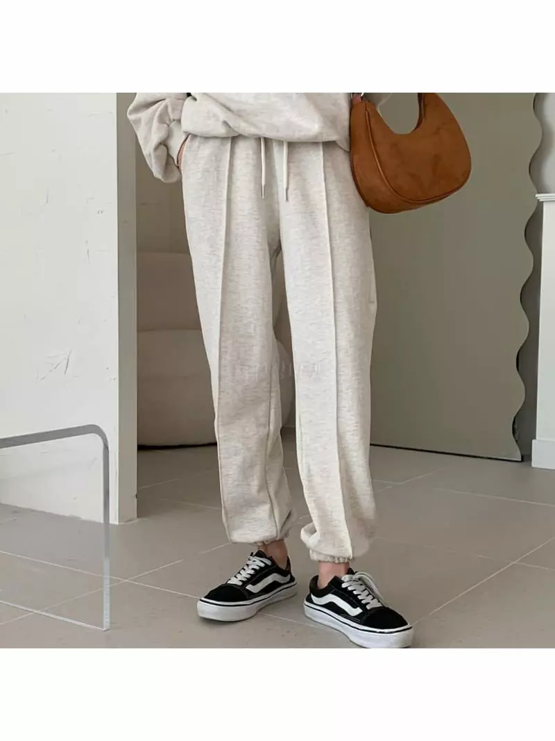 Reve - Korean Women Fashion - #womensfashion - Pintuck Jogger Pants