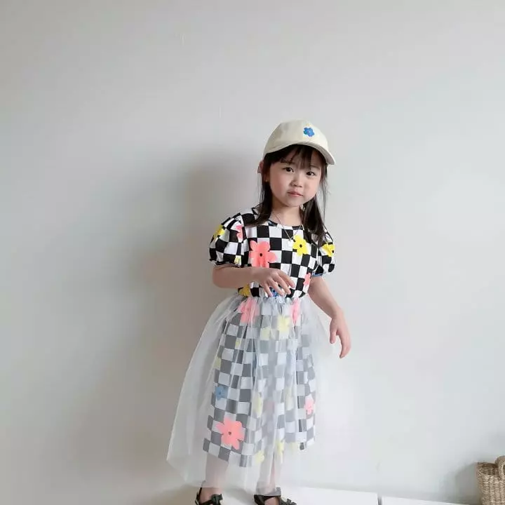 Rica - Korean Children Fashion - #designkidswear - Check One-piece - 6