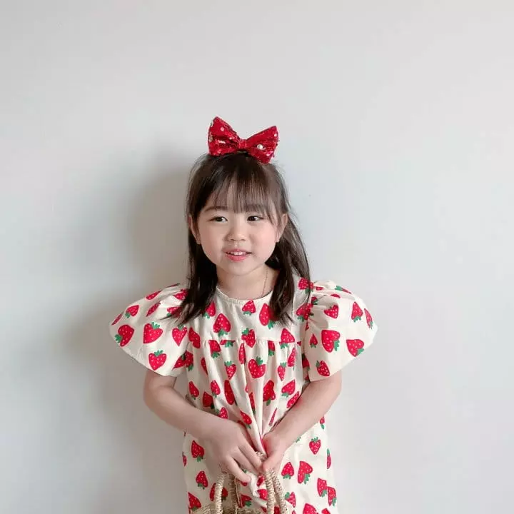 Rica - Korean Children Fashion - #kidzfashiontrend - Strawberry One-piece - 2