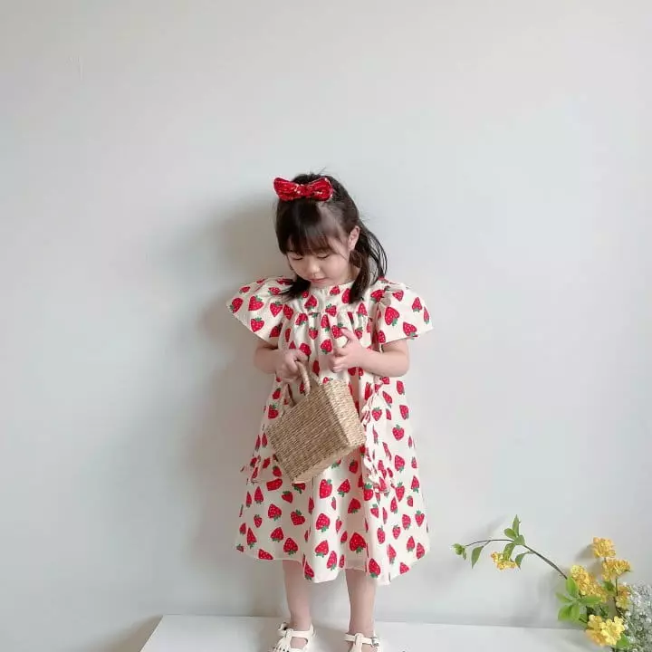 Rica - Korean Children Fashion - #Kfashion4kids - Strawberry One-piece - 4
