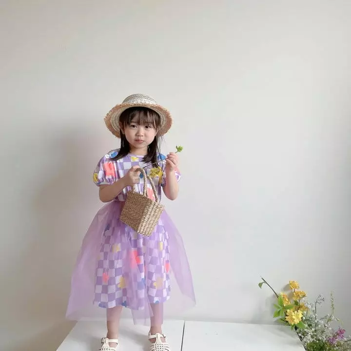 Rica - Korean Children Fashion - #minifashionista - Check One-piece