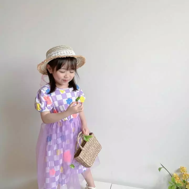 Rica - Korean Children Fashion - #prettylittlegirls - Check One-piece - 2