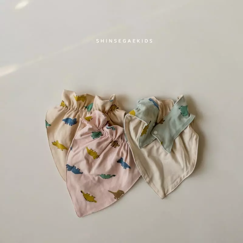 Shinseage Kids - Korean Baby Fashion - #babyoutfit - Dino Scarf Bib