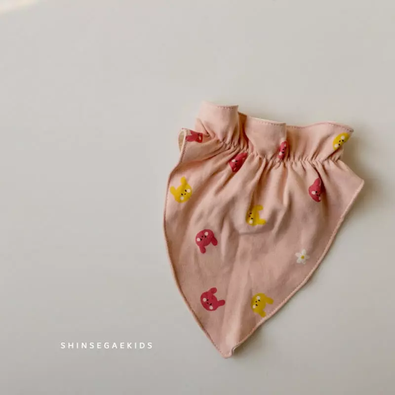 Shinseage Kids - Korean Baby Fashion - #onlinebabyshop - Flower Rabbir Scarf Bib - 3