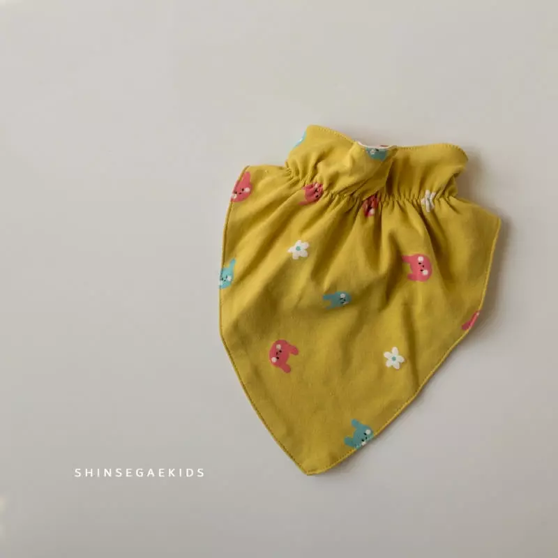 Shinseage Kids - Korean Baby Fashion - #onlinebabyshop - Flower Rabbir Scarf Bib - 4