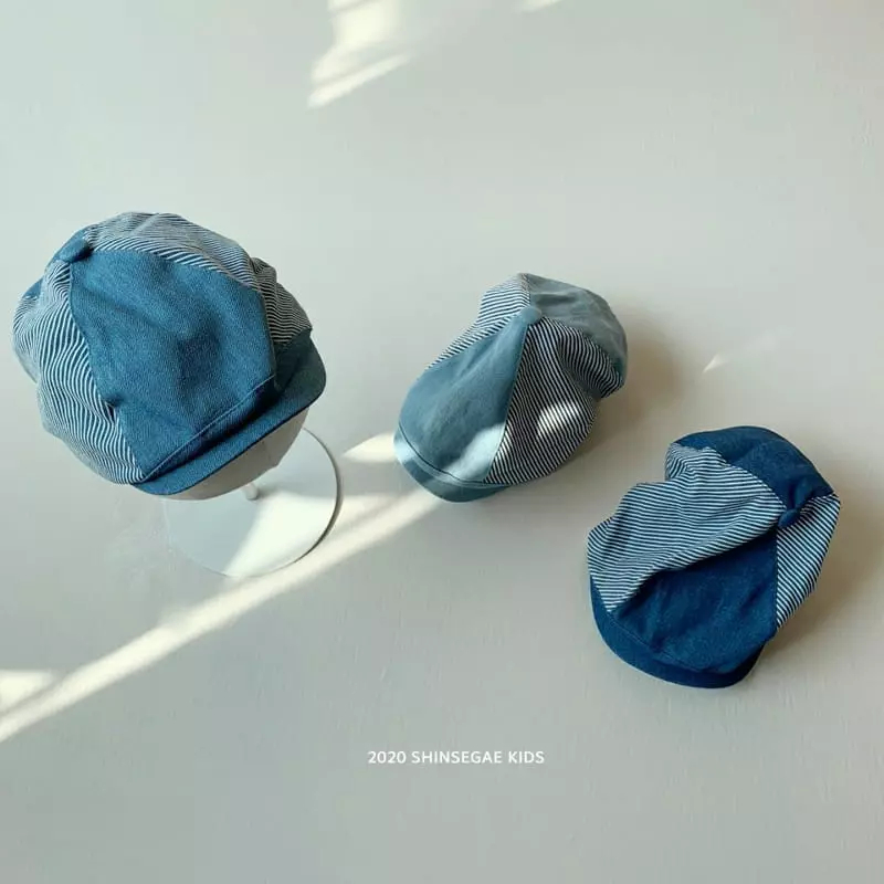 Shinseage Kids - Korean Children Fashion - #kidsshorts - Color Denim Cap - 6