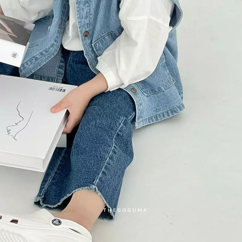 Shinseage Kids - Korean Children Fashion - #prettylittlegirls - Over Cut Jeans - 9