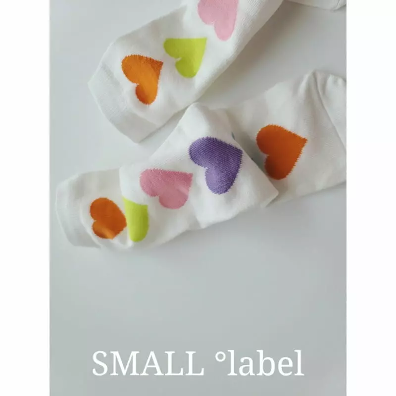 Small Label - Korean Children Fashion - #childofig - Heart Socks [set of 4] - 5