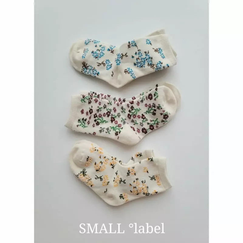 Small Label - Korean Children Fashion - #designkidswear - Small Flower Socks [set of 3] - 10