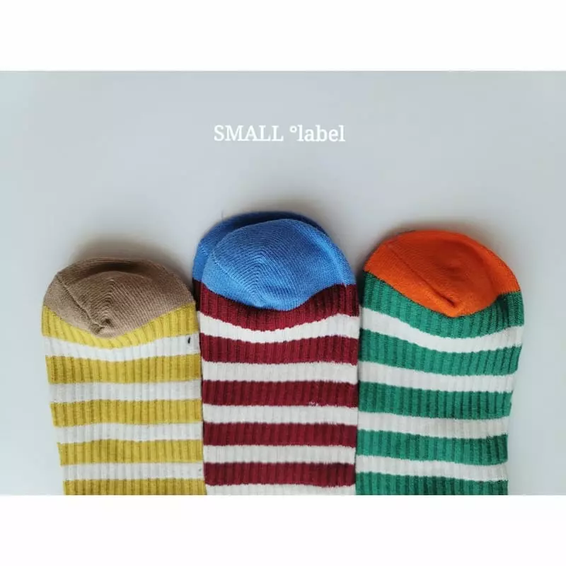 Small Label - Korean Children Fashion - #designkidswear - Stripes Socks [set of 3] - 5