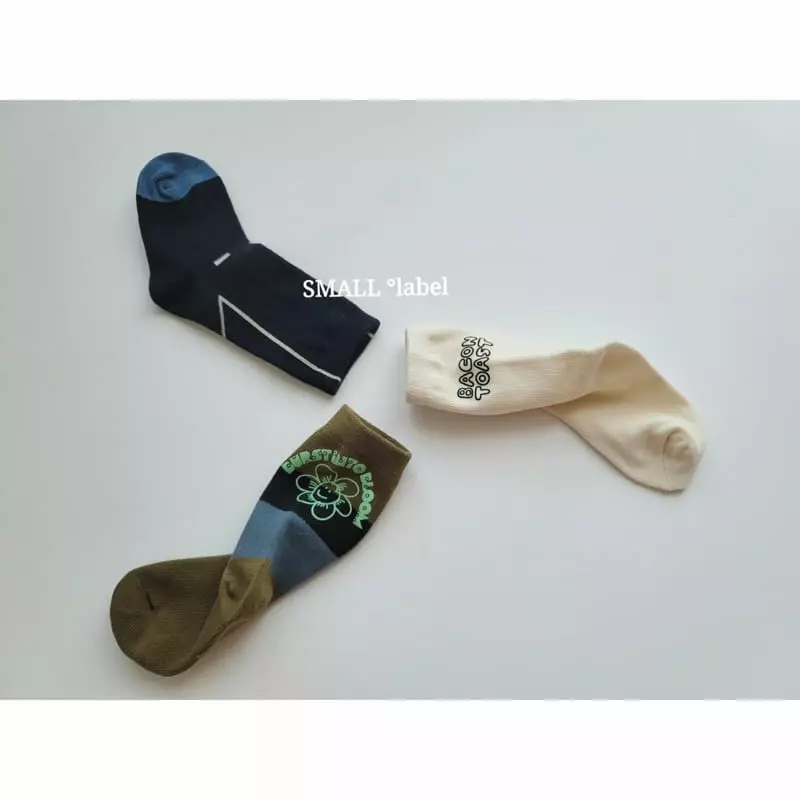 Small Label - Korean Children Fashion - #discoveringself - Toast Socks [set of 3] - 8