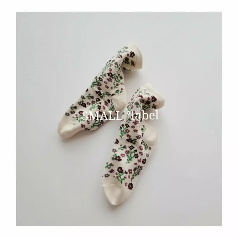 Small Label - Korean Children Fashion - #littlefashionista - Small Flower Socks [set of 3] - 3