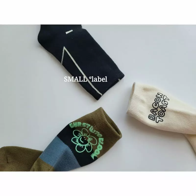 Small Label - Korean Children Fashion - #magicofchildhood - Toast Socks [set of 3]
