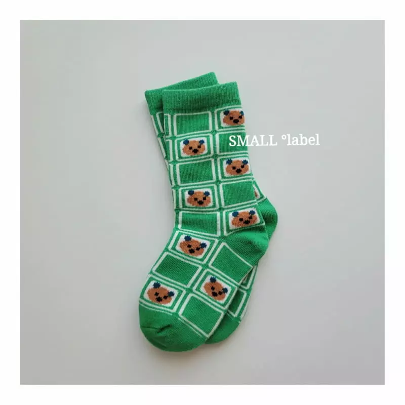 Small Label - Korean Children Fashion - #prettylittlegirls - Merru Bear Socks [set of 3] - 2