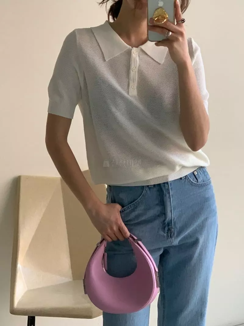 Sof - Korean Women Fashion - #shopsmall - Waffle Collar Knit - 3