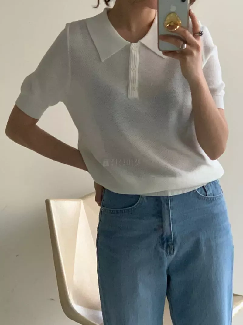 Sof - Korean Women Fashion - #shopsmall - Waffle Collar Knit - 4