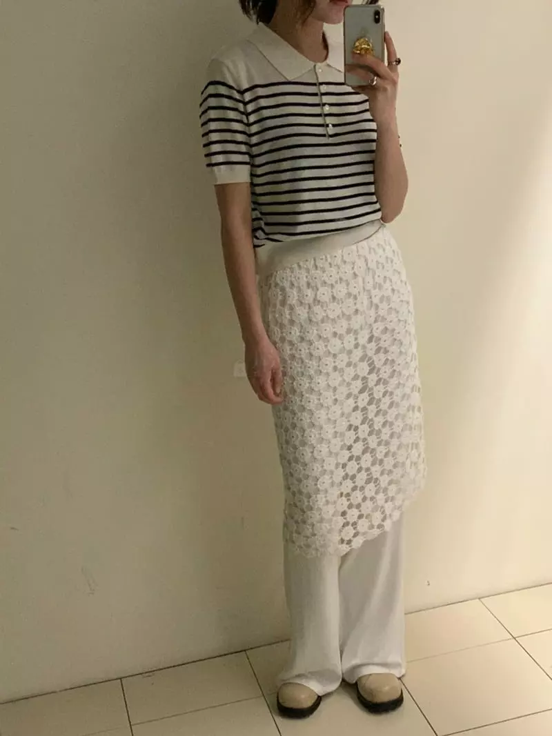 Sof - Korean Women Fashion - #thatsdarling - Flower Layered Pants - 4