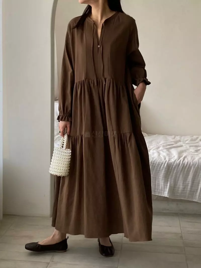 Sof - Korean Women Fashion - #vintageinspired - Nature One-piece - 2