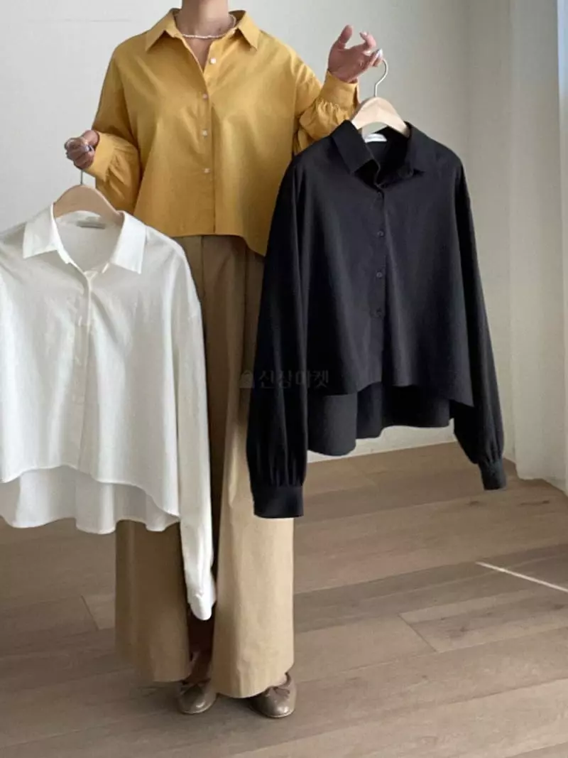 Suivi - Korean Women Fashion - #momslook - Crop Shirt - 4