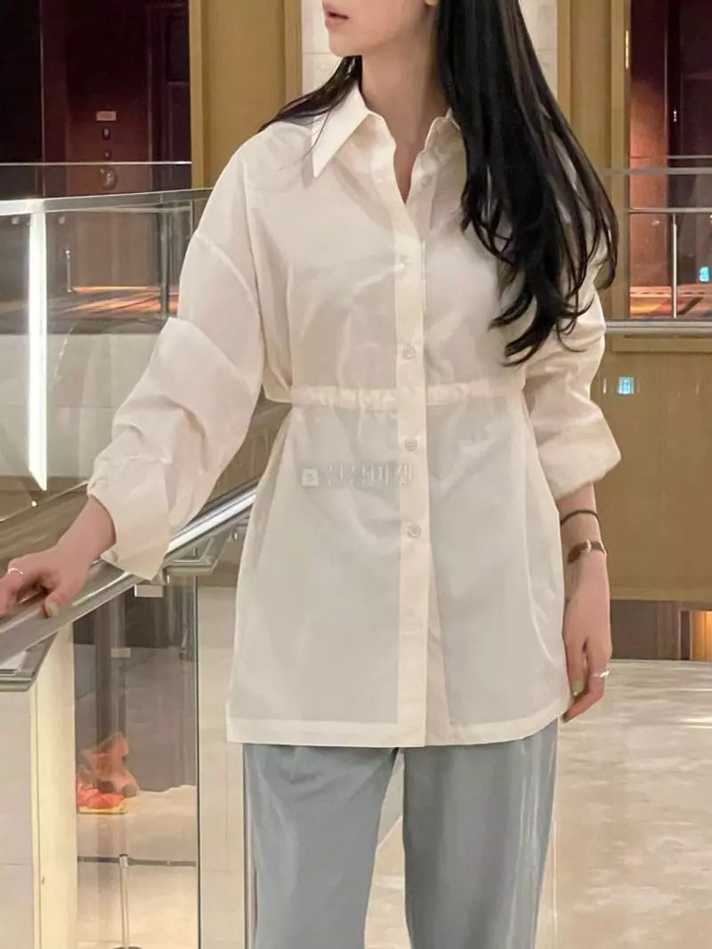 Taste - Korean Women Fashion - #thelittlethings - Belted Shirt - 4