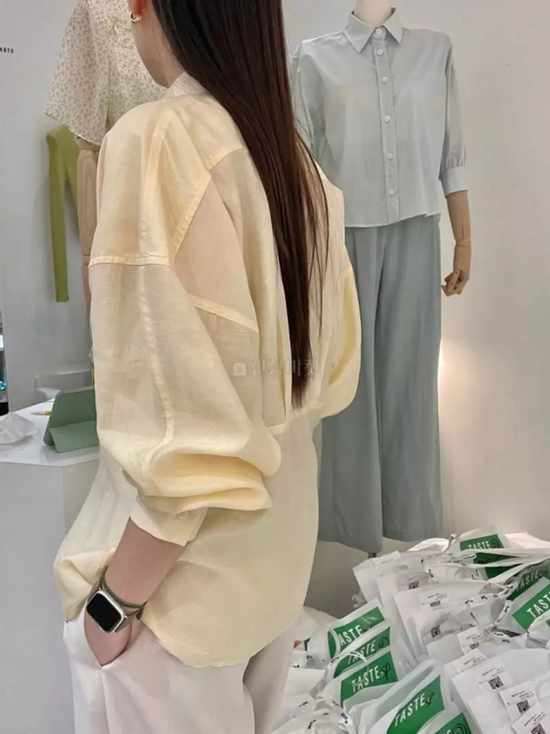 Taste - Korean Women Fashion - #vintageinspired - Jade Shirt - 5