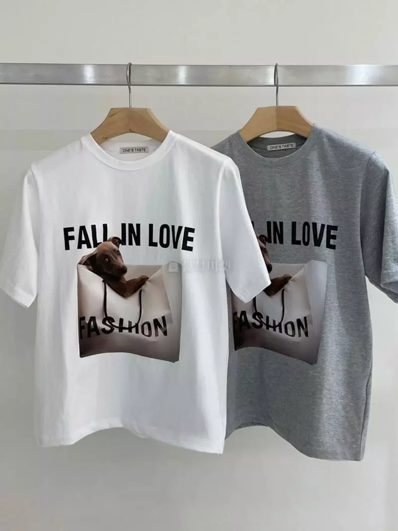 Taste - Korean Women Fashion - #womensfashion - Love Dog Tee - 3