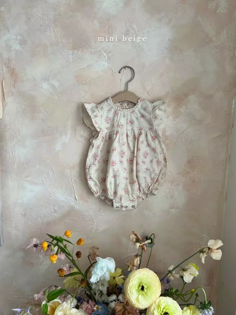 The Beige - Korean Baby Fashion - #babyboutique - Flower Bodysuit - 2