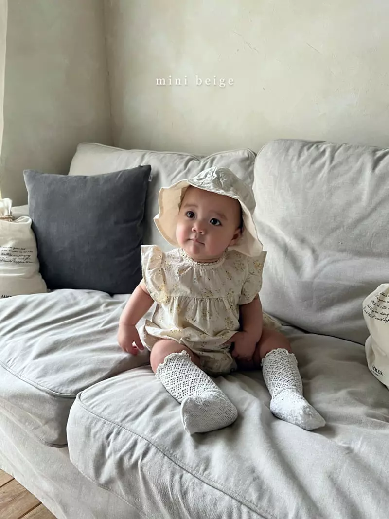 The Beige - Korean Baby Fashion - #babyboutique - Flower Bodysuit - 4