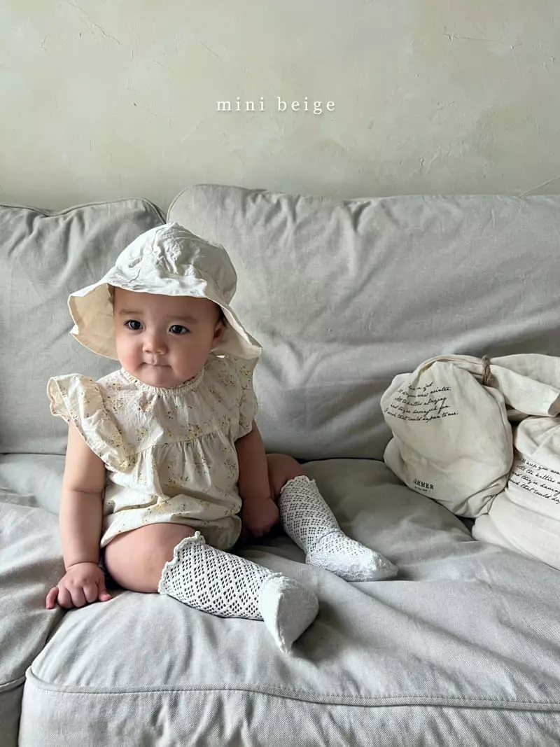 The Beige - Korean Baby Fashion - #babyclothing - Flower Bodysuit - 5