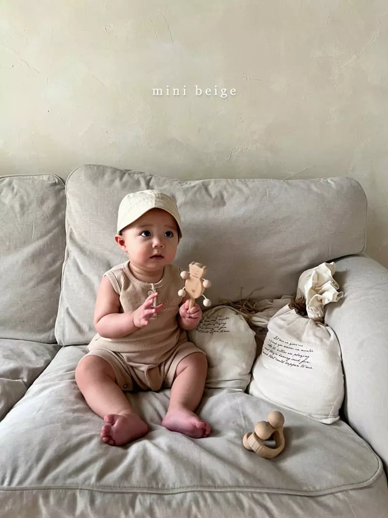 The Beige - Korean Baby Fashion - #babyclothing - Waffle Sleeveless Bodysuit - 3
