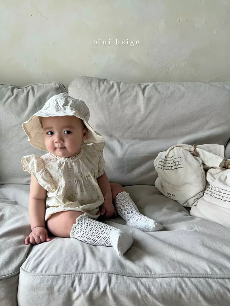 The Beige - Korean Baby Fashion - #babyfashion - Flower Bodysuit - 6