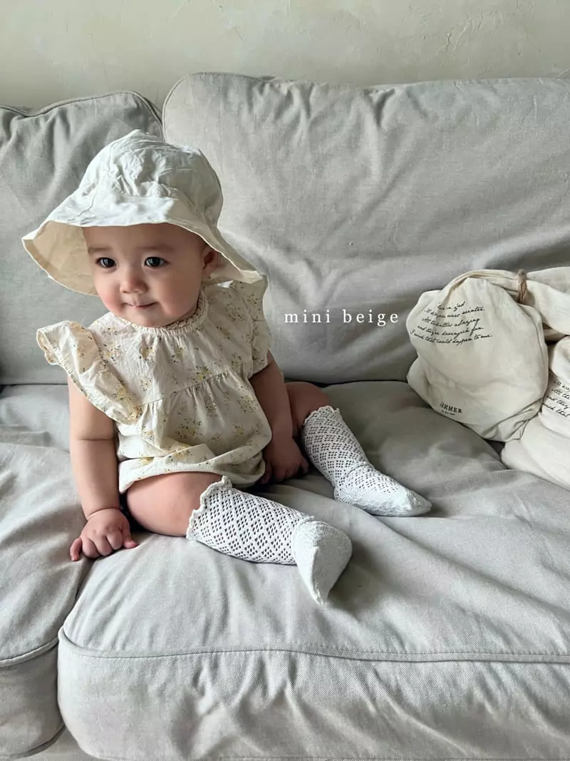 The Beige - Korean Baby Fashion - #babyfever - Flower Bodysuit - 7