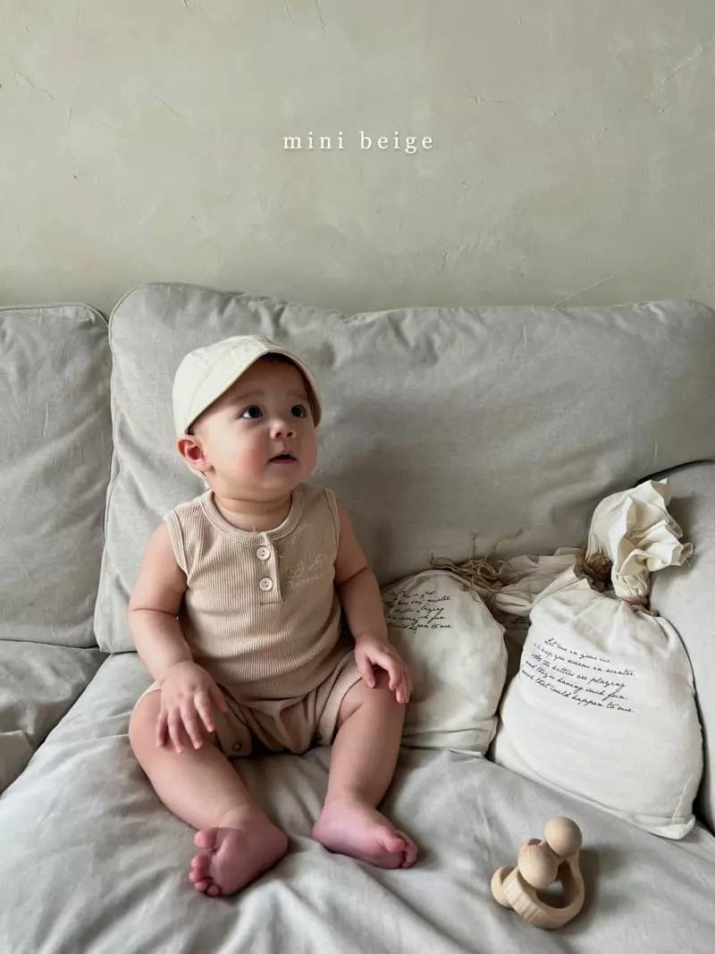The Beige - Korean Baby Fashion - #babyfever - Waffle Sleeveless Bodysuit - 5